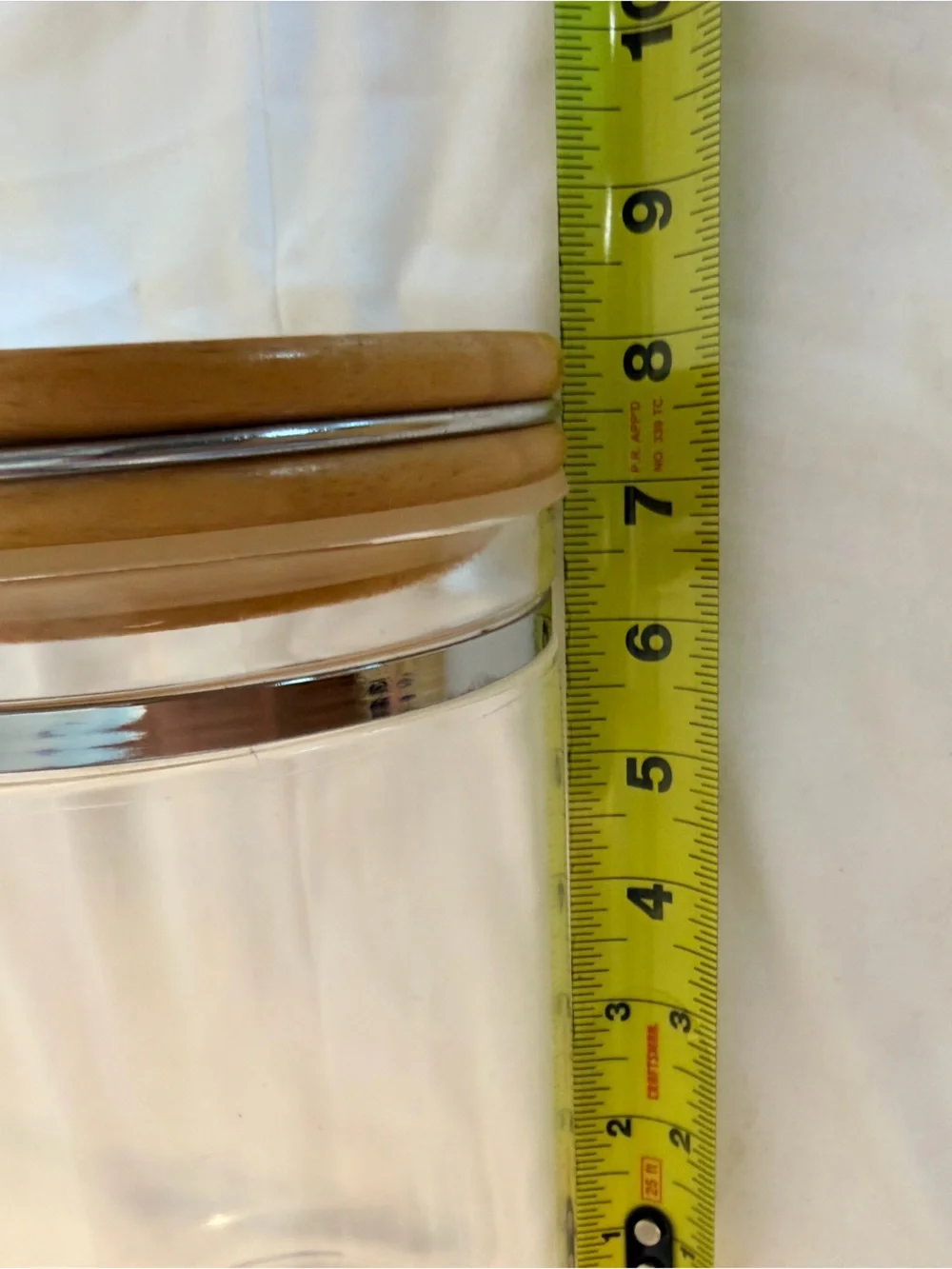 Bamboo Lid Clear acrylic Storage Jar Set - 3 Piece
